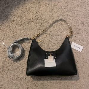 Guess black and gold shoulder/crossbody bag NWT